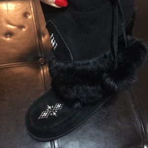 COPY - Moccasin black tall boots ladies